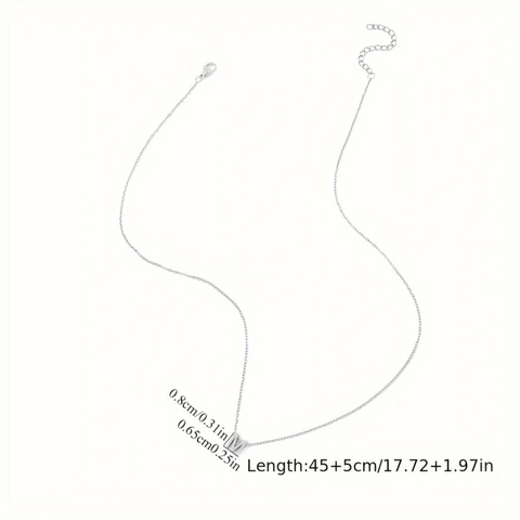 Collana Con Ciondolo Lettera Minimalista Colore Argento Lega 26 Alfabeto Catena Regolabile Gioielli Per Donna