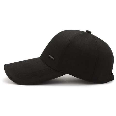 Herren Baseballkappe Lange Krempe Polyester Sonnenschutz Outdoor Sport Metallanhänger Verstellbar