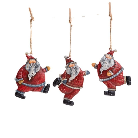 Addobbi Natalizi In Metallo Vintage Ferro Retrò Babbo Natale Pupazzo Di Neve Angelo Decorazione Albero Rustica