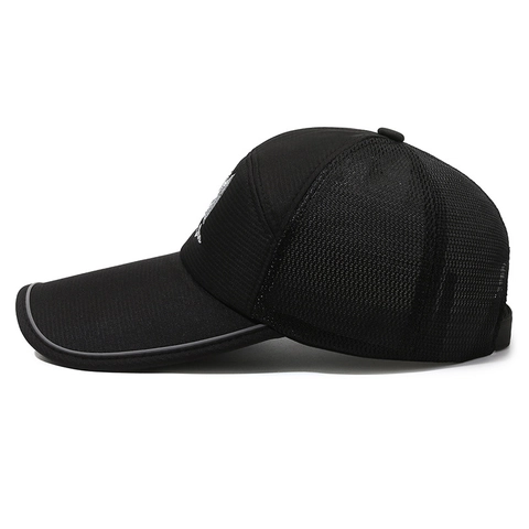 Herren Mesh Baseball Kappe Mit Atmungsaktivem Trucker Stil Verlängerte Krempe M Buchstaben Stickerei Verstellbar Outdoor Sport Sonnenhut
