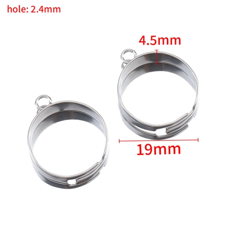Base Per Anello Regolabile In Acciaio Inossidabile Con Vassoio Per Fori Per Creazione Di Gioielli DIY Tondo Piatto