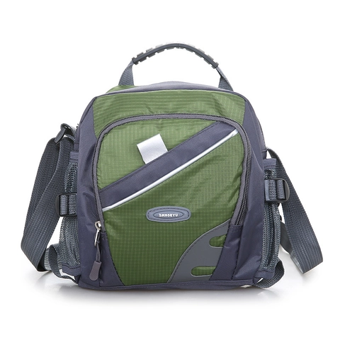 Borsa A Tracolla In Nylon Impermeabile Multi-Tasca Borsa Da Spalla Per Escursionismo Con Tasca Laterale Per Bottiglia