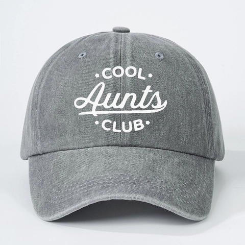 Cappello Da Baseball In Cotone Lavato Cool Aunts Club Lettera Stampata Distressed Vintage Regolabile Cappello Da Sole Per Donna All Aperto