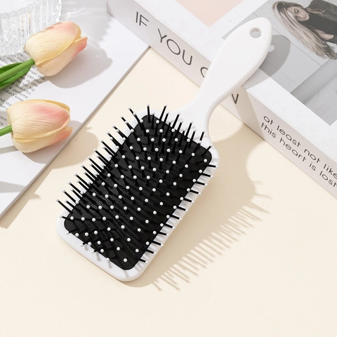 Peigne à Coussin d'Air Mignon Imprimé Ours pour Femmes Brosse à Cheveux Démêlante Outil de Coiffure Professionnel