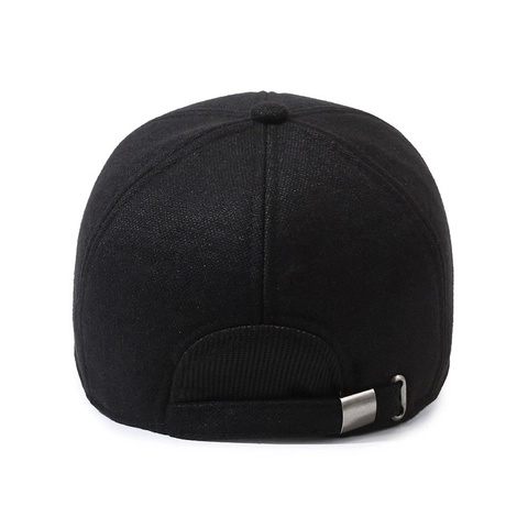 Cappello Da Baseball In Lana Da Uomo Invernale Con Paraorecchie Ispessito Caldo Antivento Fibbia Regolabile Casual