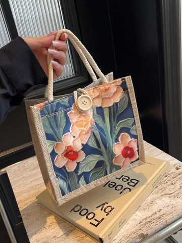 Sac Fourre-tout En Toile Mode Pour Femmes Taille Moyenne Toutes Saisons