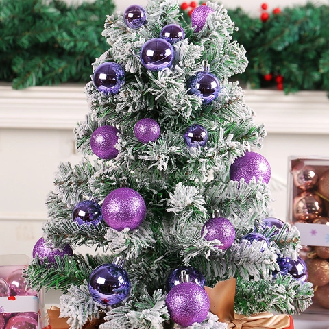 Palline Di Natale Plastica Miste Lucide Opache Glitter Decorazione Albero Feste Addobbi Appesi Celebrazione Ornamenti Casa