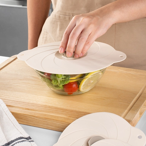 Coperchi Elastici In Silicone Per Alimenti Riutilizzabili Resistenti Al Calore Coperture Sigillate Per Ciotole Pentole Cucina Design Spirale