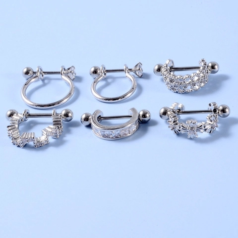 Gioielli Piercing Cartilagine Orecchio Acciaio Inossidabile Micro Intarsiato Zirconia Cubica Helix Stud