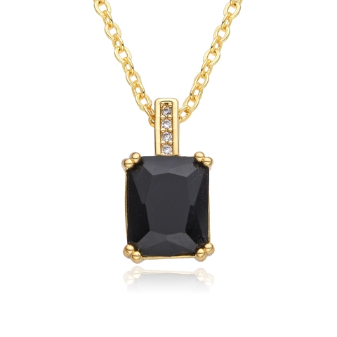 Copper Square Round Rhinestone Pendant Necklace Geometric Clavicle Chain For Women Fashion Commuting Daily Minimalist Jewelry
