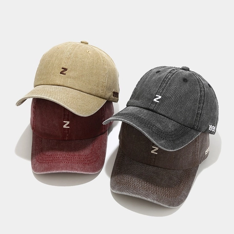 Vintage Baseballkappe Aus Gewaschener Baumwolle Mit Buchstabenstickerei Verstellbare Retro Outdoor Mütze