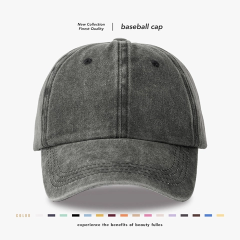 Cappello Da Baseball In Cotone Lavato Retrò Regolabile Tinta Unita Visiera Curva Dad Hat Per Uomo E Donna Traspirante All'aperto