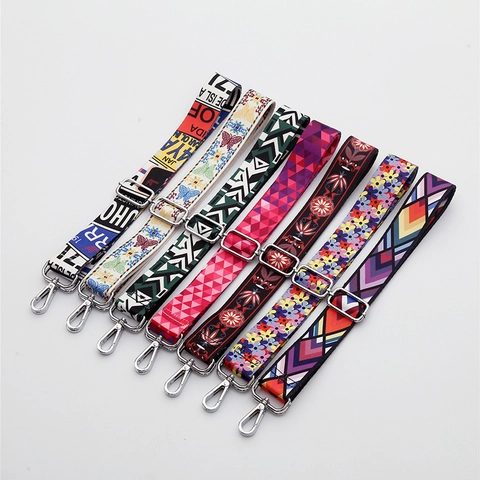 Correa Ajustable Para Bolso Poliéster Estampado Étnico Geométrico Floral Mariposa Hombro Crossbody Ganchos De Metal