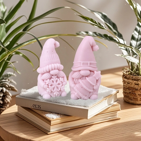 3D Christmas Gnome Silicone Mold Santa Dwarf Shape For Candle Making DIY Baking Craft Soap Fondant Aromatherapy