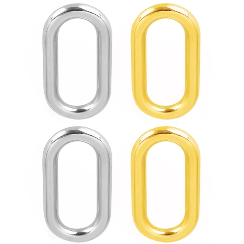 Pendente Ovale Acciaio Inossidabile 304 Geometrico Minimalista Accessorio Per Creazione Di Gioielli DIY Per Collana Bracciale