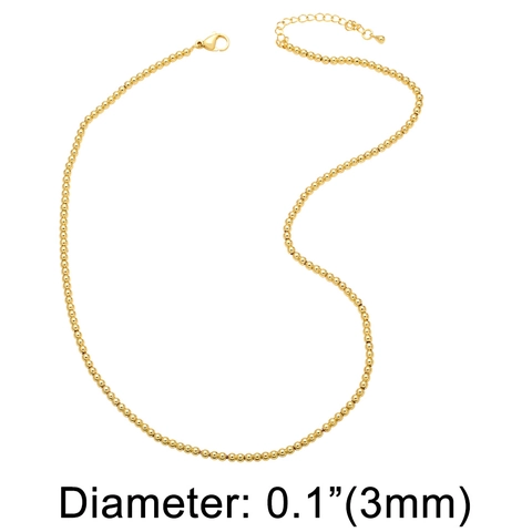 Collana Minimalista Con Perle A Sfera In Rame Placcato Oro Catena Da Clavicola Per Donna Gioielli Di Moda