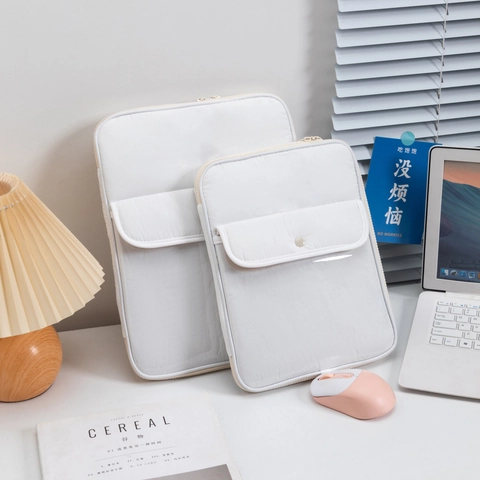 Gesteppte Laptop Hülle Tablet Tasche Wasserdicht Stoßfest Schutztasche Mit Druckknopftasche Für Tablet Computer