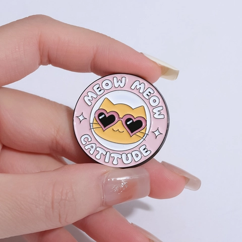 Lustige Cartoon Katze Emaille Pin Brosche Zinklegierung Süße Tier Abzeichen Für Rucksack Kleidung Accessoire Geschenk Für Katzenliebhaber
