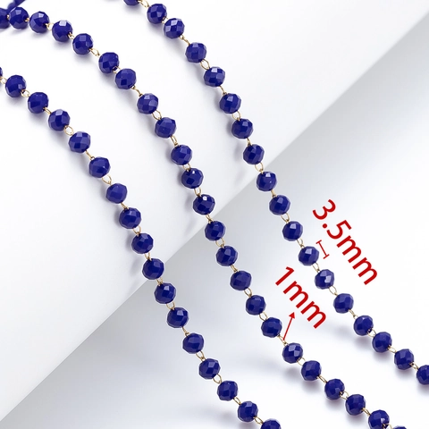 Roestvrijstalen Kralenketting Gefacetteerd Glas Kristal Rozenkrans Voor DIY Sieraden Maken Armband Ketting Knutselbenodigdheden