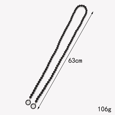 Cordón para Teléfono de Acrílico Color Caramelo Perla de Tierra Cadena Larga Cruzada Mujer Anti-Pérdida Accesorio de Bolso