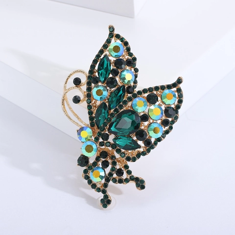 Lussuosa Spilla a Farfalla in Lega di Strass per Donna Spilla a Farfalla Moda Vintage per Matrimonio Banchetto Festa Gioielli