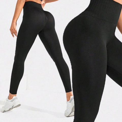 Women's Yoga Pants High Waist Tummy Control Athletic Peach Lift Breathable Nylon Leggings Solid Color
