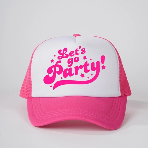 Cappello Trucker Let's Go Party Maglia Poliestere Traspirante Regolabile Protezione Solare Berretto Da Festa