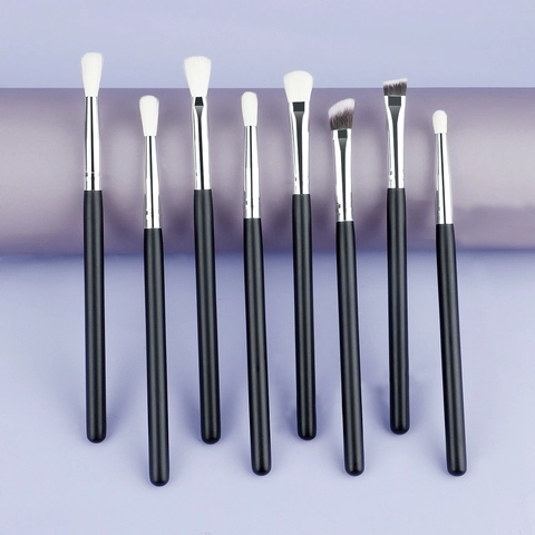 Pennelli Trucco Ombretto Manico In Legno Setole In Fibra Sintetica Per Sfumare Definire Sopracciglia Strumenti Bellezza Pro