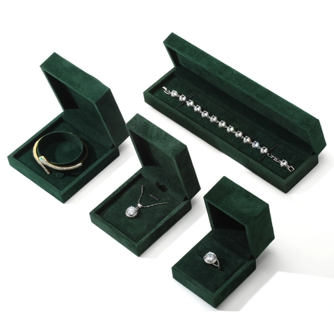 Boîte À Bijoux De Luxe Organisateur Avec Cuir PU Intérieur En Velours Pour Bague Collier Bracelet Rangement Design Cousu