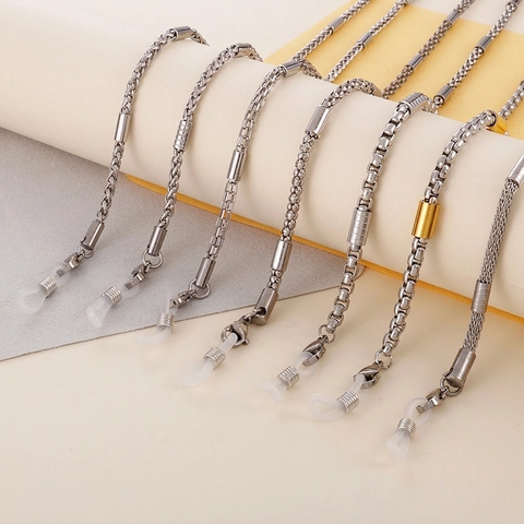 Mode Edelstahl Brillenkette Für Damen Herren Rutschfeste Brillenband Halter Lanyard Business Stil Sonnenbrillenkordel