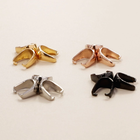 Stainless Steel Pendant Bails Pinch Clip Connectors For DIY Jewelry Making Handmade Necklace Accessory