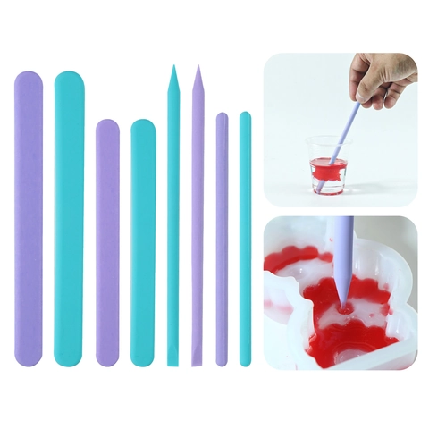 Silicone Stirring Rods Reusable Non-Stick Stir Sticks For Epoxy Resin Mixing Paint DIY Jewelry Making Craft Tools