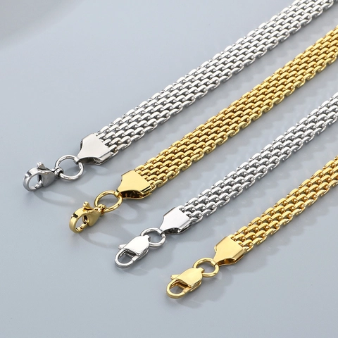 Woven Chain Bracelet For Women Multi Strand Stainless Steel Adjustable Niche Design Minimalist INS Style Jewelry
