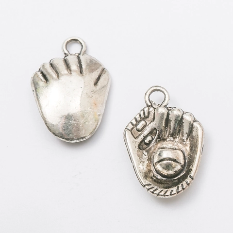 Baseball Glove Mitt Pendants Zinc Alloy Mini Sports Charms For DIY Necklace Bracelet Jewelry Making Vintage Accessories