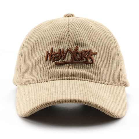 Cappello Da Baseball In Velluto A Coste Ricamo Lettera New York Regolabile Vintage Protezione Solare Outdoor Uomo Donna