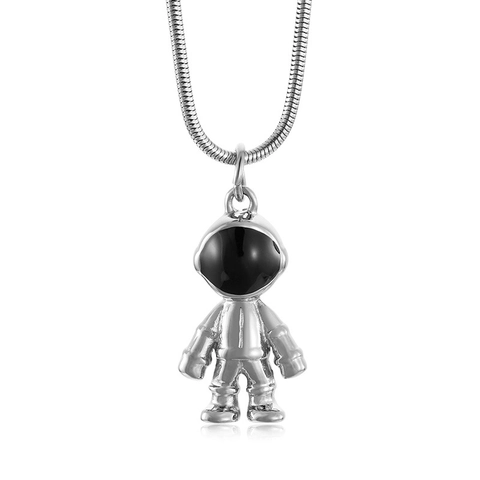 Collar Con Colgante De Astronauta Acero Inoxidable 316L Cadena De Serpiente Hip Hop Streetwear Joyas Para Mujeres Hombres