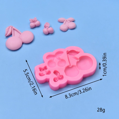 Kirschform Silikonform Für Fondant Tortendeko Schokolade DIY Basteln Rosa Küche Backen