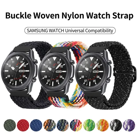 Verstellbares Nylon Geflochtenes Solo Loop Uhrenarmband Für Samsung Galaxy Watch 7 6 5 4 Huawei GT Strap 20mm 22mm Elastisch