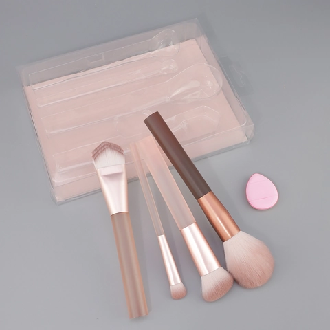 Kit Professionale Di Pennelli Per Trucco Con Spugna Di Bellezza Fibre Sintetiche Strumenti Cosmetici Custodia Regalo PVC