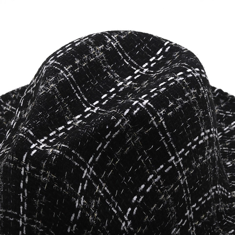 Cappello Fedora Pied De Poule Stile Britannico Trama Tweed Tesa Piatta Cappello Jazz Per Uomo E Donna Accessorio Retro
