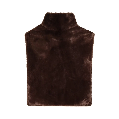 Dames Kunstbont Dickey Kraag Hoog Nekwarmer Opstaande Kraag Pullover Winter Accessoires Vintage Effen Kleur Nekbeschermer