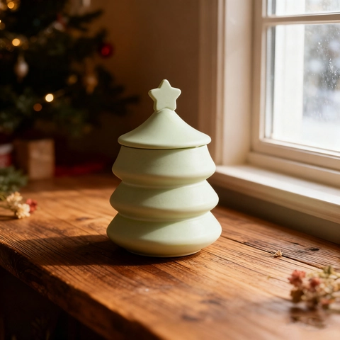 Kerstboom Opbergdoos Siliconen Mal DIY Hars Gieten Dennenboom Kaarsbeker Ambachtelijke Decoratieve