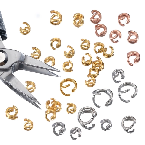Stainless Steel Open Jump Rings Connectors For DIY Jewelry Making Necklaces Bracelets Electroplated