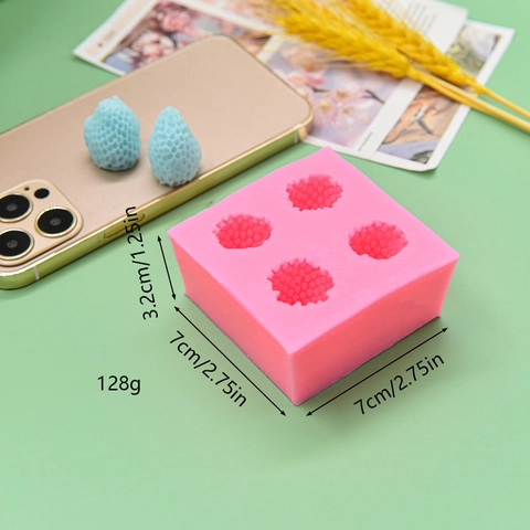 Moule En Silicone Forme De Fruit 3D Fraise Myrtille Orange Pour Décoration De Gâteau DIY Chocolat Bonbons Outils