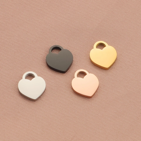Pendenti Cuore Acciaio Inossidabile 304 Lucidato Specchio Accessori Fai Da Te Creazione Gioielli Ciondoli Semplici Per Collana