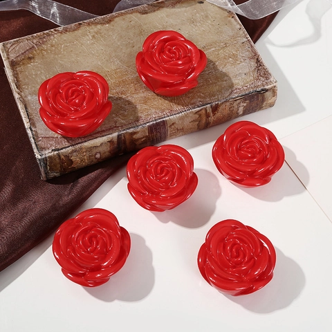 Rose Flower LED Night Light Luminous Lamp PVC Plastic Battery Operated Romantic Atmosphere Decor Valentine Day Bedside