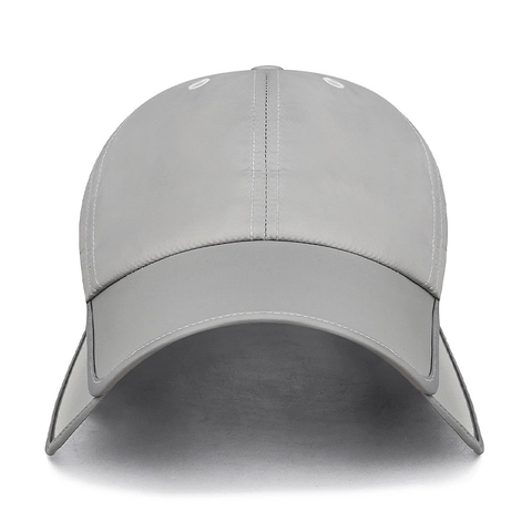 Outdoor Zonbescherming Baseballpet Met Uitschuifbare Zijkanten Sneldrogend Ademend Polyester Verstelbare Sportmuts
