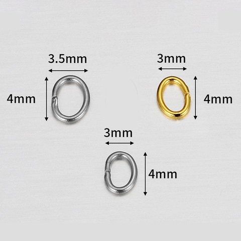 Oval Open Jump Rings Stainless Steel Gold Plated Connectors DIY Jewelry Making Findings For Necklace Bracelet