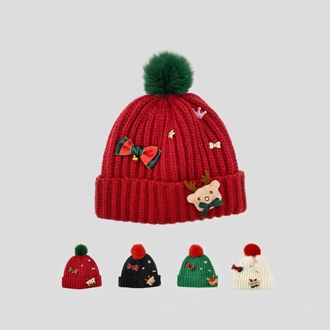 Weihnachten Gestrickte Weihnachtsmann Rentier Mütze Für Erwachsene Herren Damen Warm Winter Acryl Bommel Mütze Feiertag Deko Geschenk