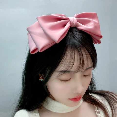 Große Schleife Stirnband Satin Mehrlagig Seidig Glänzend Haarreif Eleganter Süßer Stil Für Damen Mädchen
